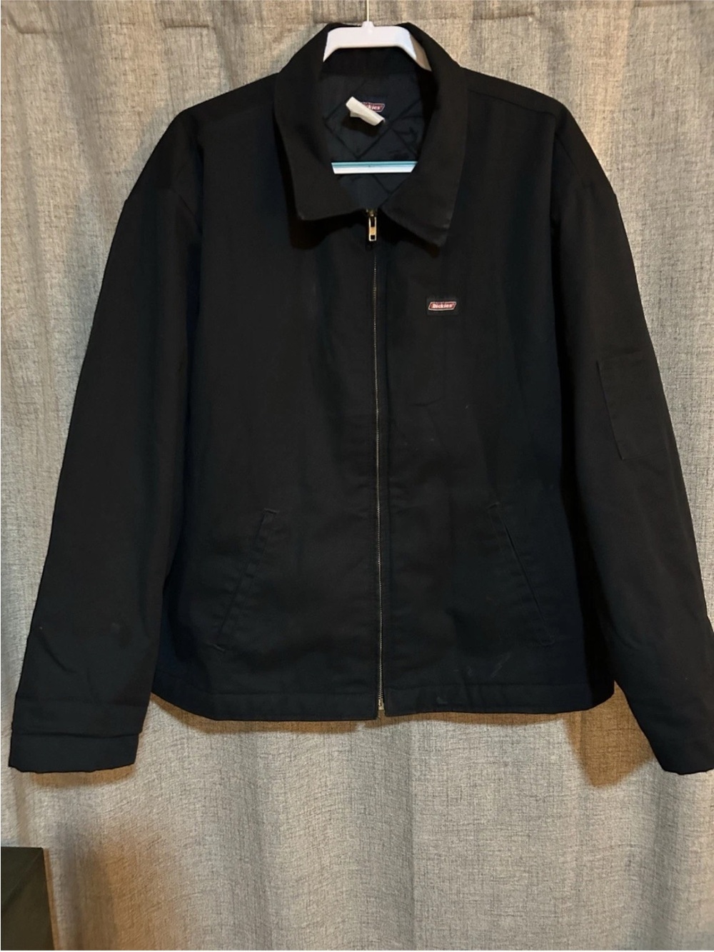 Dickies Eisenhower Vintage Jacket Size Large Detroit Black Lightweight Full Zip